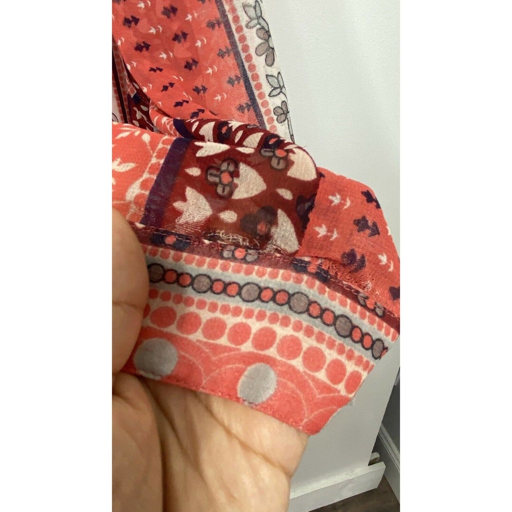 Free People Moonlight Miles Coral Floral Top Tunic - Picture 9 of 12